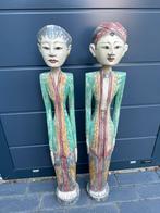 Groot Balinees houten beeld paar – man & vrouw, Ophalen