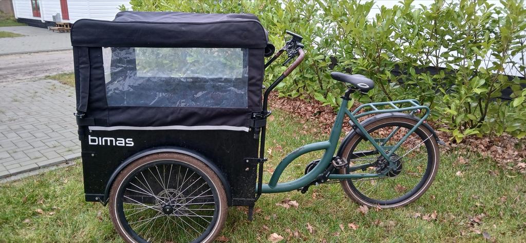 Bimas bakfiets met huif - Ideaal voor 4 kinderen, Gebruikt, Schijfrem, Ophalen, Overige merken