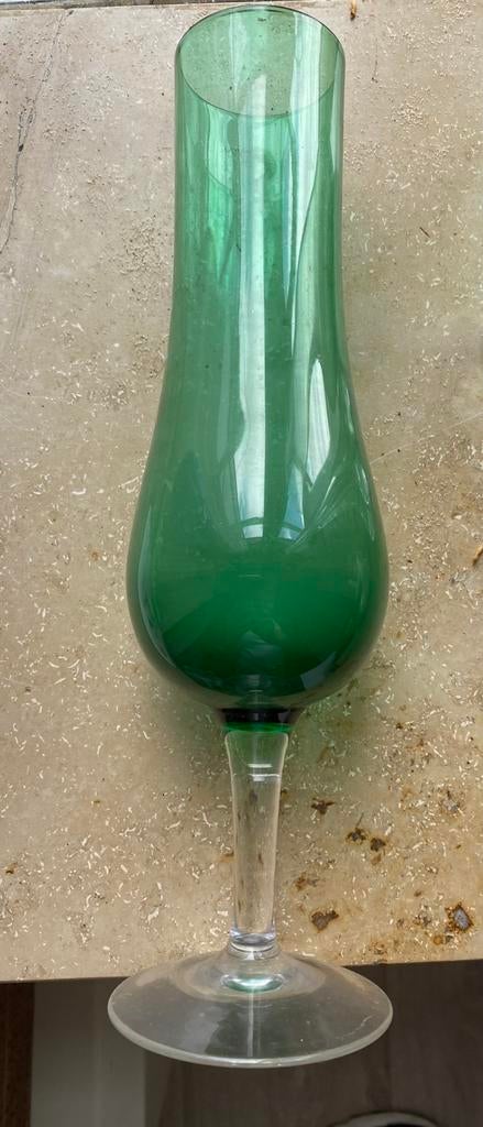 Empoli vaas Italy, Overige kleuren, Ophalen of Verzenden, Minder dan 50 cm, Glas