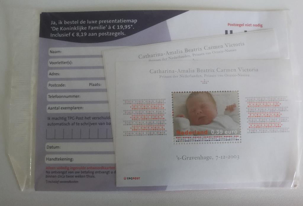 postzegels - Geboortezegels prinses Amalia Nvph nr. 2243, Postzegels en Munten, Postzegels | Nederland, Ophalen of Verzenden, Na 1940