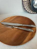 Vintage Gero Zilmeta Vleesmes & Vleesvork Trancheerset 50/60, Overige materialen, Gebruikt, Ophalen of Verzenden, X