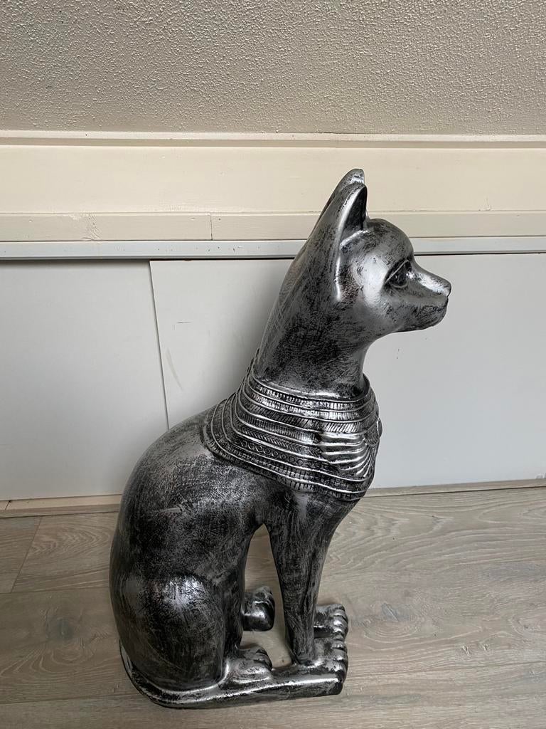 Beeld kat/egyptische kat, polyresin, 70 cm hoog, Ophalen