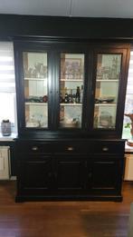 Zware, robuuste grenenhouten kast - Zwart geschuurd, Ophalen, Zo goed als nieuw, 25 tot 50 cm, 100 tot 150 cm