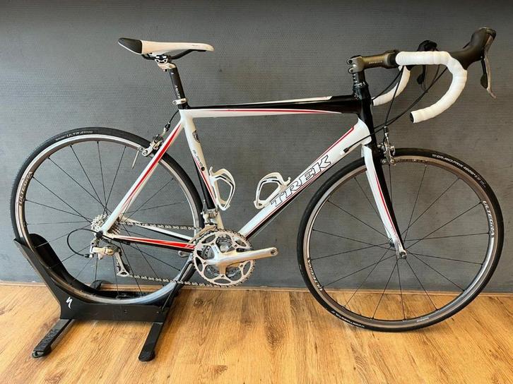 Trek Alpha Heren Wit Zwat Rood 56cm 2016, Fietsen en Brommers, Fietsen | Racefietsen, Gebruikt, Overige merken, 53 tot 57 cm