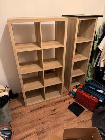 2x 8 vaks Kallax open kast vakkenkast 4x2 lichtbruin Ikea, Huis en Inrichting, Kasten | Ladekasten, Gebruikt, 100 tot 150 cm, 50 tot 100 cm