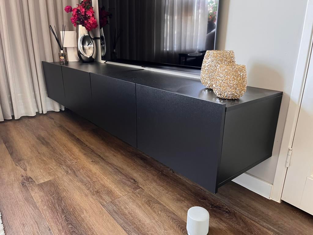 Zwevende tv meubel., Ophalen, 200 cm of meer, 25 tot 50 cm, Overige houtsoorten