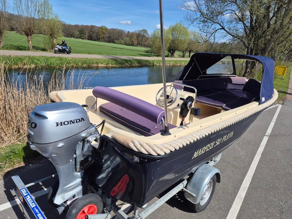 Leuke Marfish 510 met 20pk Honda van 2022 !! Evt Trailer, Watersport en Boten, Ophalen, 10 tot 30 pk, Zo goed als nieuw, 3 tot 6 meter