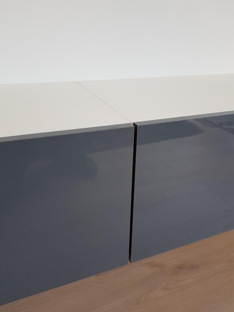 VOORRAAD Zwevend tv-wandmeubel Wit / Hoogglans Grijs NIEUW, Ophalen of Verzenden, Nieuw