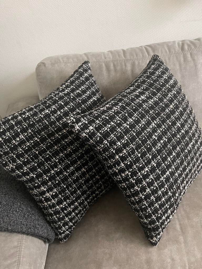 2 Kussenhoezen H&M home ZONDER VULLING, Ophalen, Zo goed als nieuw, Wit, Vierkant