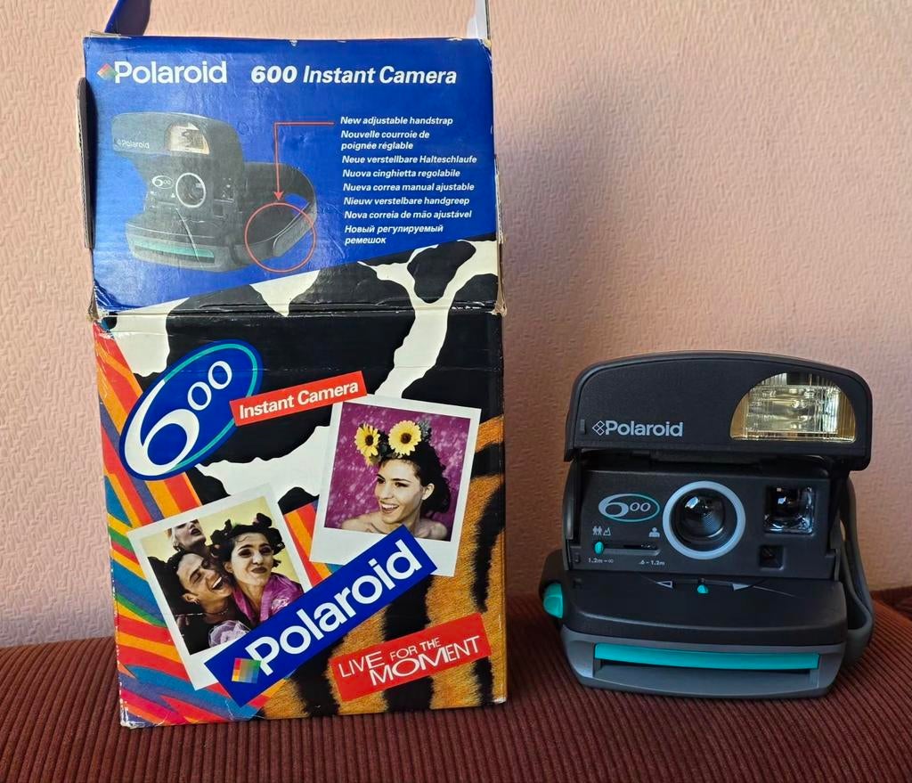 Vintage Polaroid 600 Instant Camera in doos, Audio, Tv en Foto, Fotocamera's Analoog, Ophalen of Verzenden, Gebruikt, Polaroid