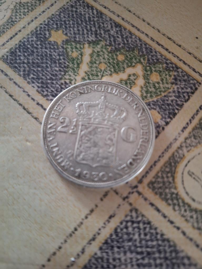 Zilveren Rijksdaalder 1930  Wilhelmina, Postzegels en Munten, Munten | Nederland, Zilver, Ophalen of Verzenden, Koningin Wilhelmina