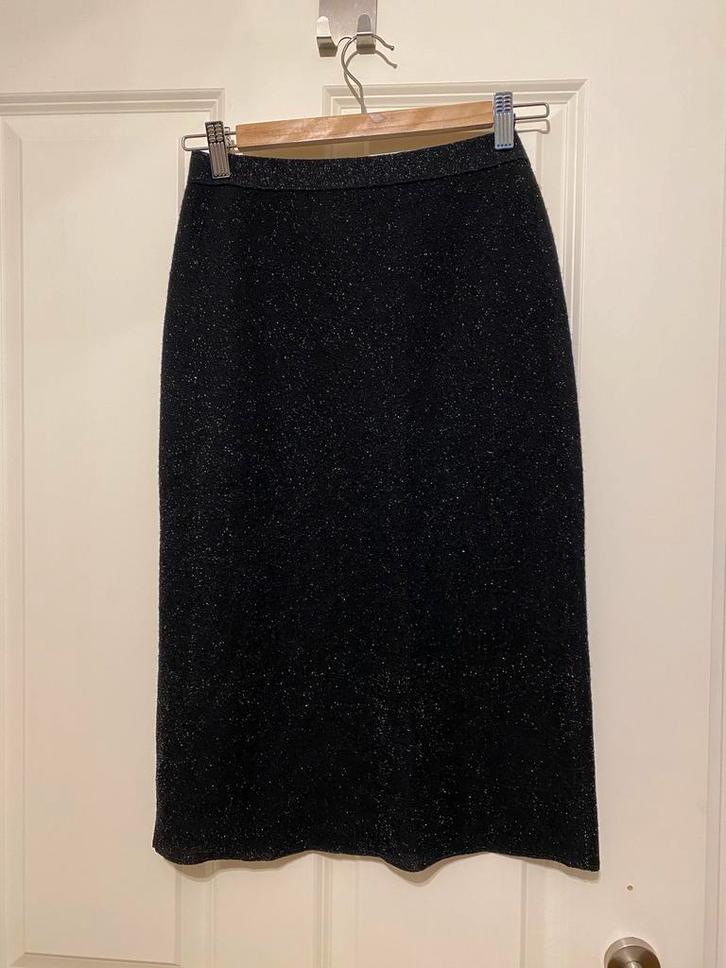 Jean Paul Gaultier Maat M Zwarte Glitter Rok, Kleding | Dames, Rokken, Zo goed als nieuw, Maat 38/40 (M), Zwart, Onder de knie