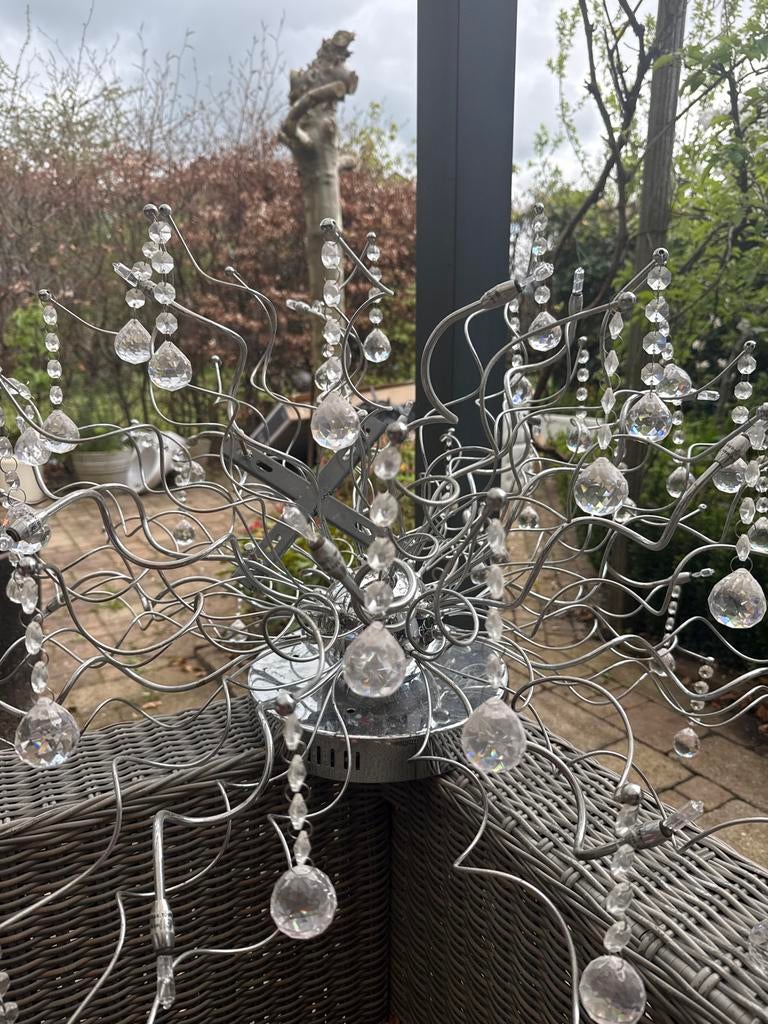 Luxe lamp met diamanten, Ophalen of Verzenden, Zo goed als nieuw, Metaal