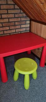 Kindertafel met krukje, Ophalen, Gebruikt, Tafel(s) en Stoel(en)
