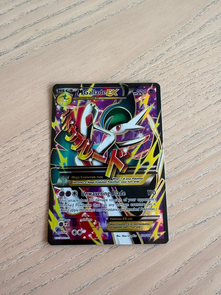 MGallade EX 100/108 Pokemon Kaart, Ophalen, Zo goed als nieuw