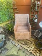 Wicker Tuinset eettafel met 6 fauteuils, Ophalen, Zo goed als nieuw, Wicker
