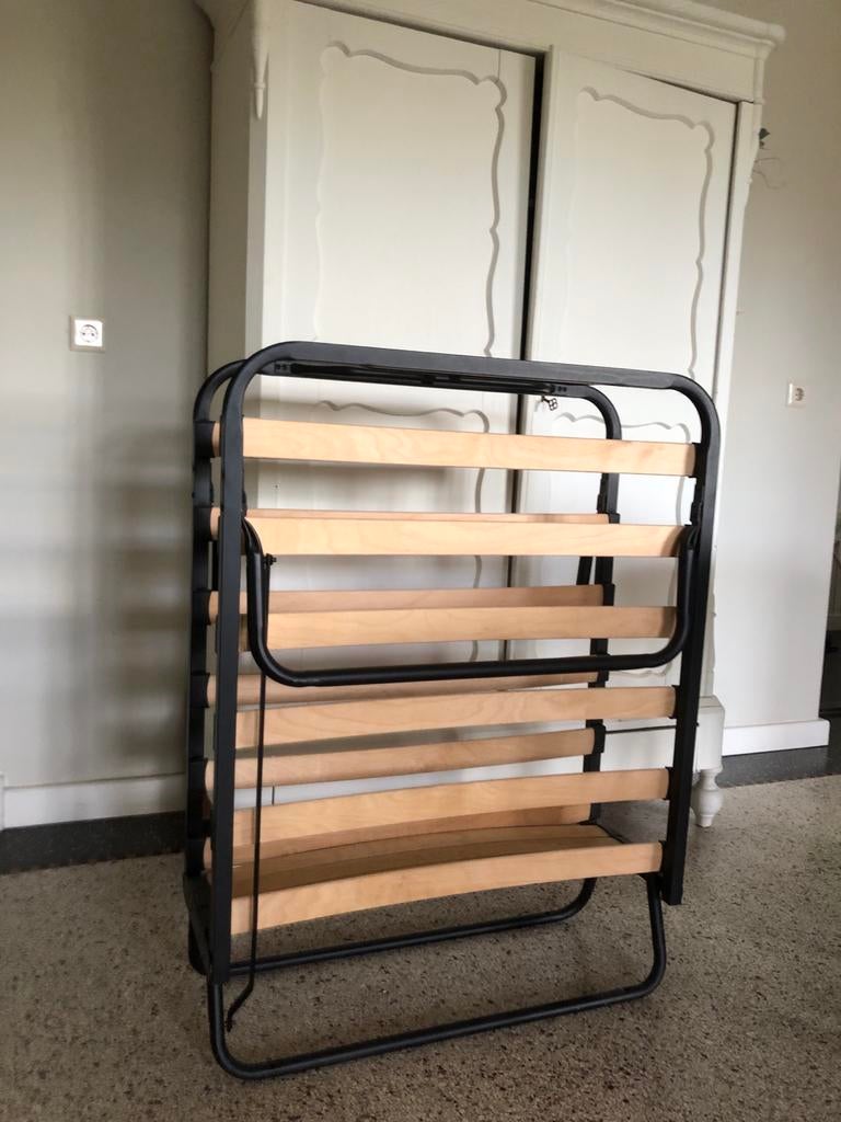 Opklapbed 1 persoons, Ophalen, Gebruikt, Eenpersoons, Blauw