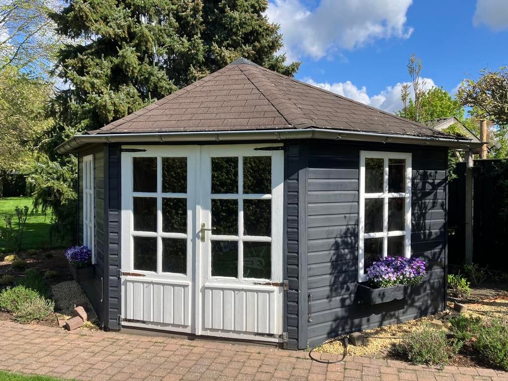 Tuinhuis vijfhoek, Tuin en Terras, Tuinhuizen, Ophalen, Tuinhuis, 250 tot 500 cm, 2 ramen