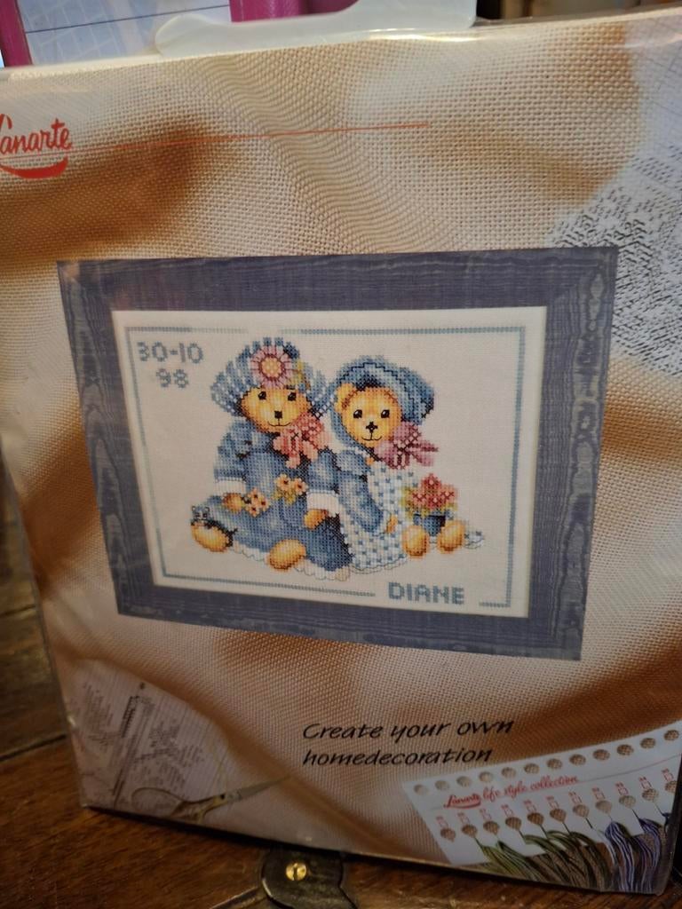 Geboorte pakket -beertjes, Hobby en Vrije tijd, Borduren en Borduurmachines, Ophalen of Verzenden, Nieuw, Borduurpakket