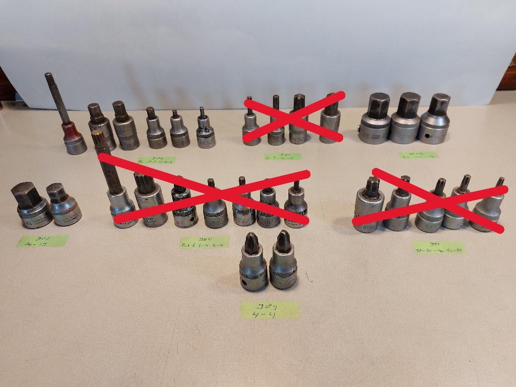 HAZET Gereedschap -Dopsleutelbits Doppen Pijpsleutel ringste, Ophalen of Verzenden, Gebruikt