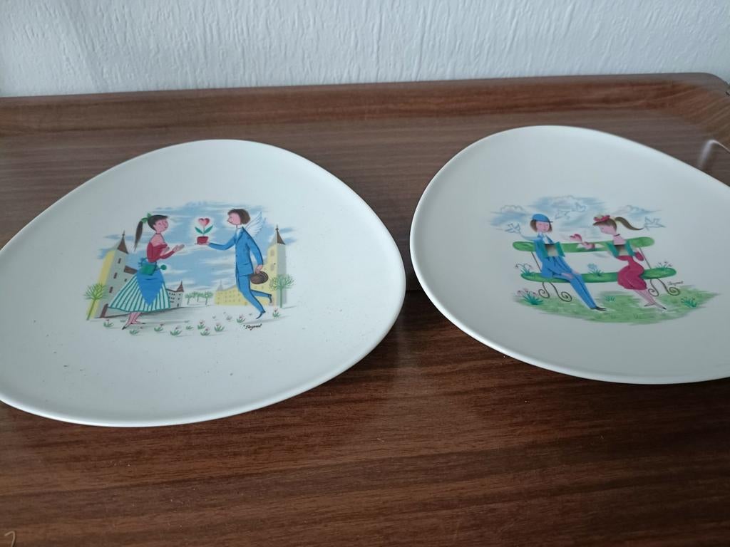 Set van 2 vintage Peynet borden Rosenthal, Ophalen of Verzenden