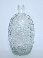 Grote vintage 60s 70s fles glas vaas ananas design retro, Ophalen