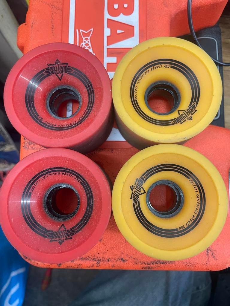 Duster California Cruiser Skateboard Wielen 72mm 78a, Sport en Fitness, Skateboarden, Ophalen, Gebruikt, Skateboard, Longboard