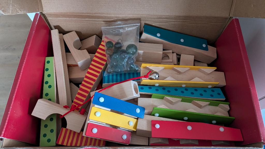 Houten knikkerbaan Playtive - compleet & zo goed als nieuw, Ophalen of Verzenden, Zo goed als nieuw, Overige typen