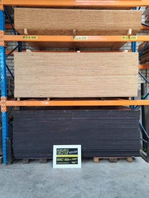 betonplex platen 15 en 18 mm, 125x250 cm, populieren, Ophalen, Nieuw, 180 tot 250 cm, Overige typen