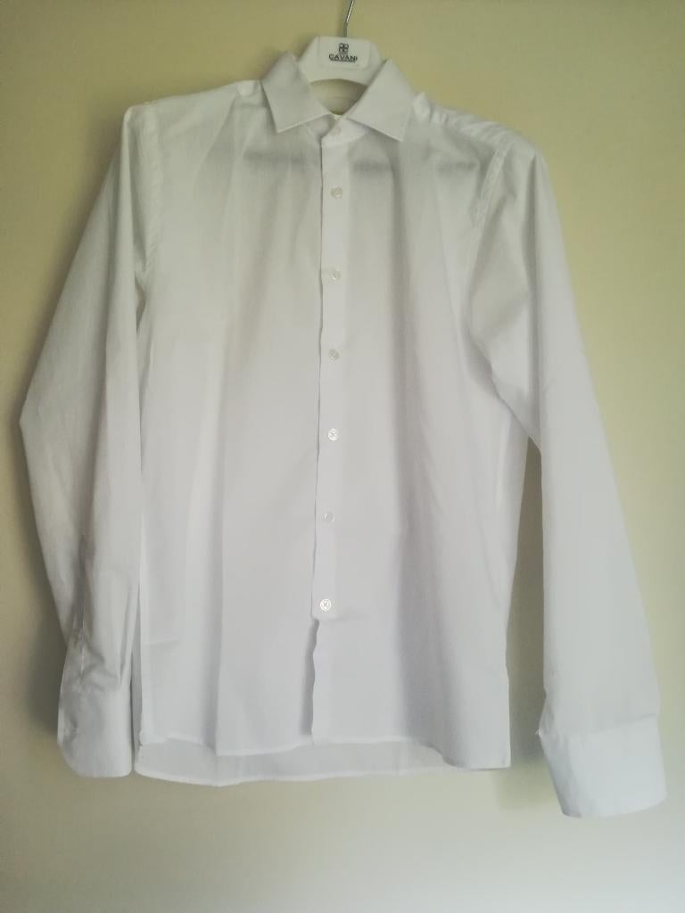 House of Cavani Blouse Overhemd Wit maat 15,5, Wit, House of Cavani, Ophalen of Verzenden, Zo goed als nieuw