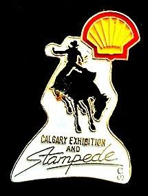 Shell- Calgary Exb.Stempede pin, Verzamelen, Speldjes, Pins en Buttons, Verzenden, Nieuw, Transport, Speldje of Pin