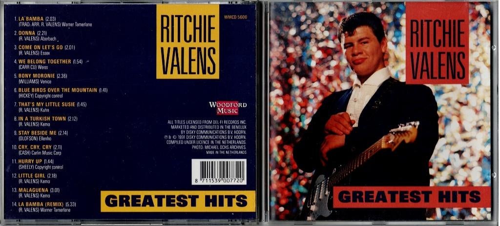 RITCHIE VALENS GREATEST HITS, Ophalen of Verzenden, Zo goed als nieuw, Poprock