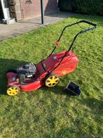 Grasmaaier Wolf met motor, Tuin en Terras, Grasmaaiers, Ophalen, Gebruikt, Benzine-grasmaaier, Opvangbak
