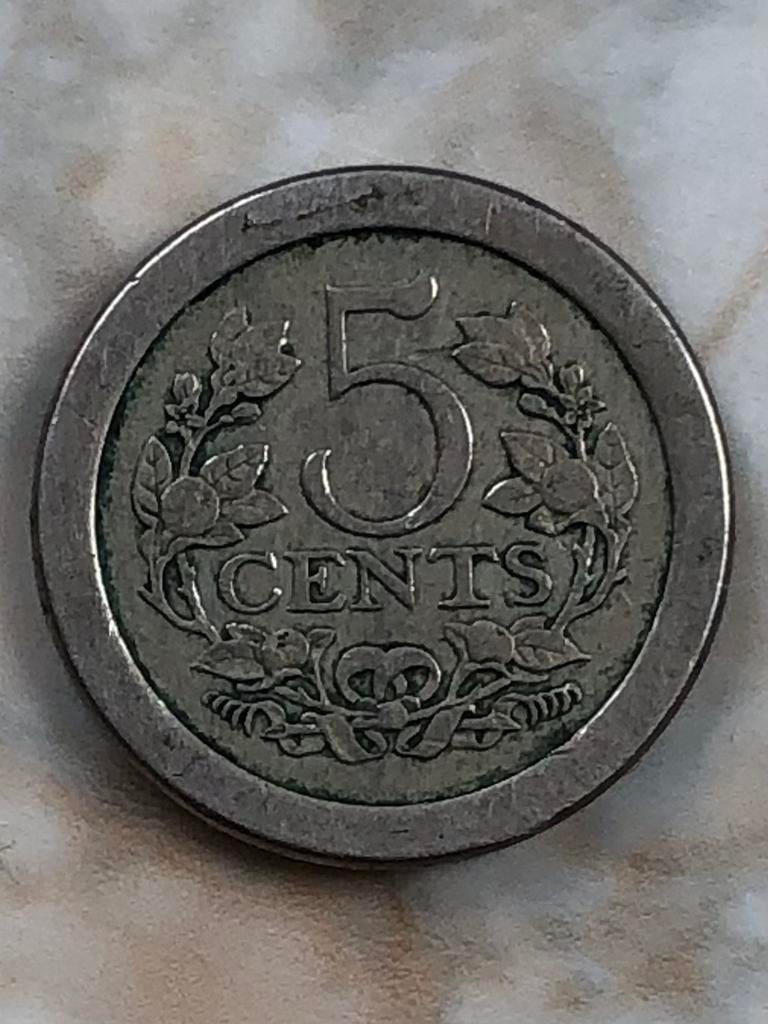 5 cent 1907, Nederland., Postzegels en Munten, Munten | Nederland, Verzenden, Koningin Wilhelmina, 5 cent, Losse munt