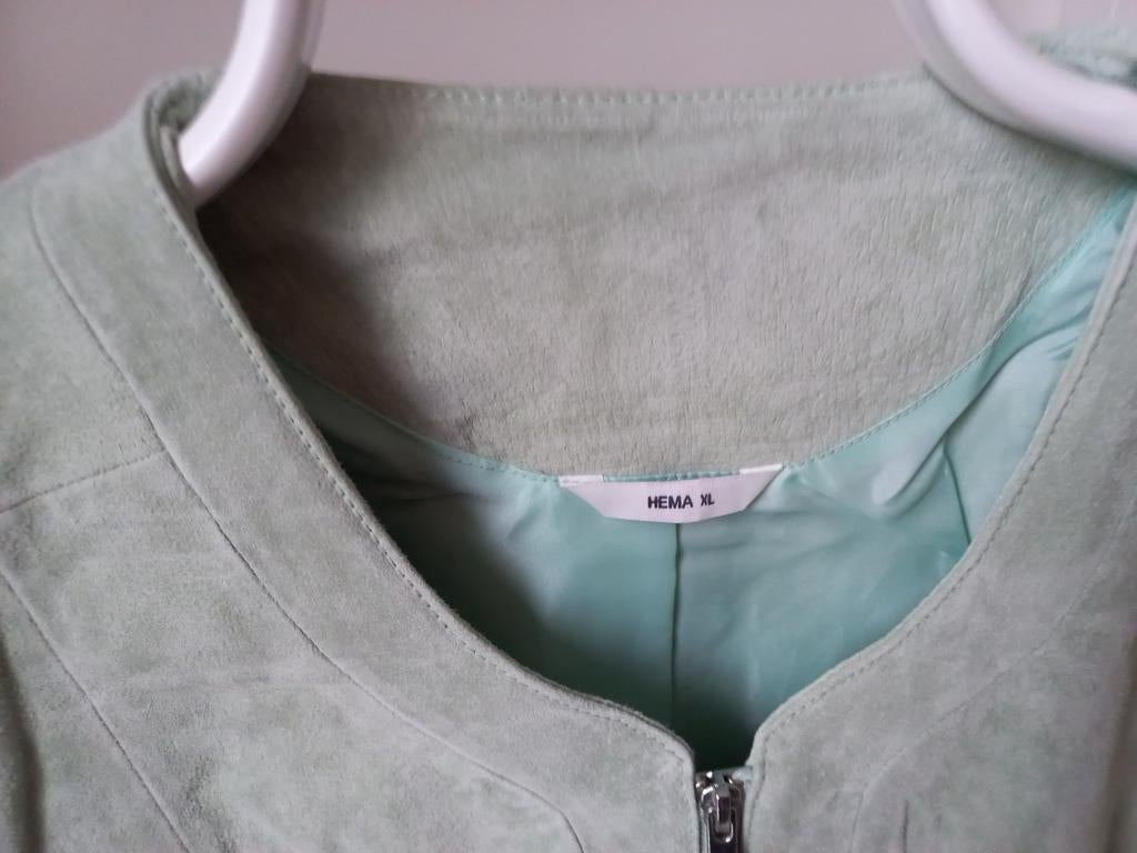 Suède leren jasje, gevoerd, maat XL, nieuw, Ophalen of Verzenden