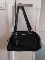 Zwarte damestas met gekleurde stoffen binnenkant, Ophalen of Verzenden, Gebruikt, Zwart, Handtas