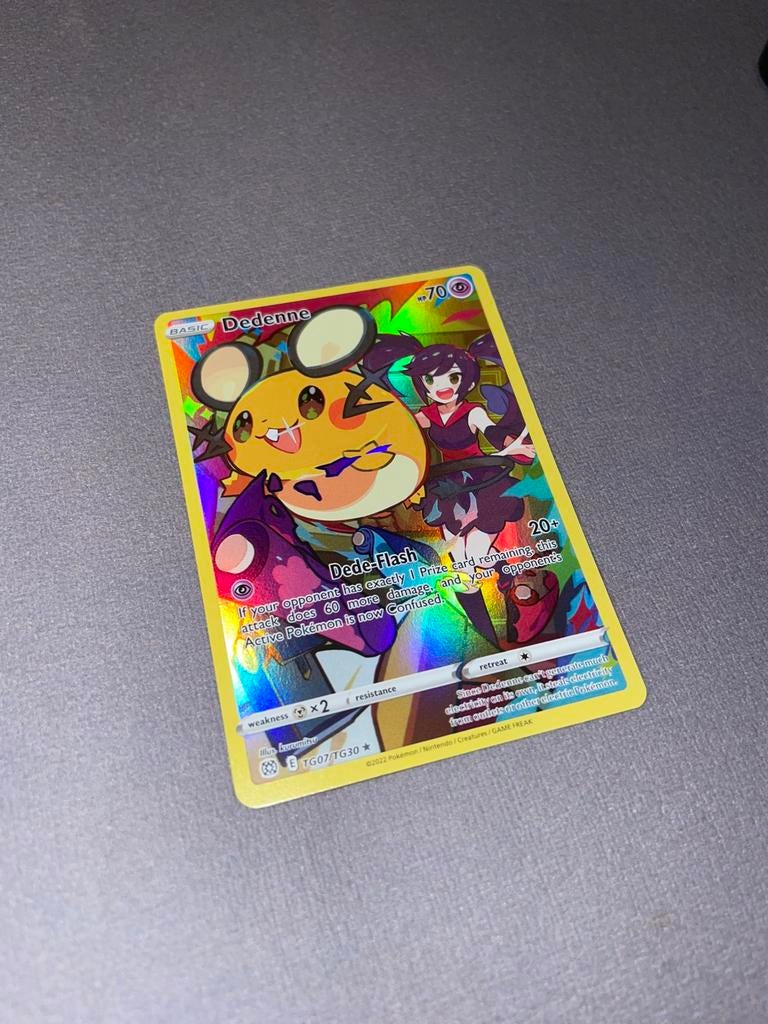 Dedenne Trainer Gallery Full art mint pokemon, Ophalen of Verzenden, Nieuw, Losse kaart, Foil