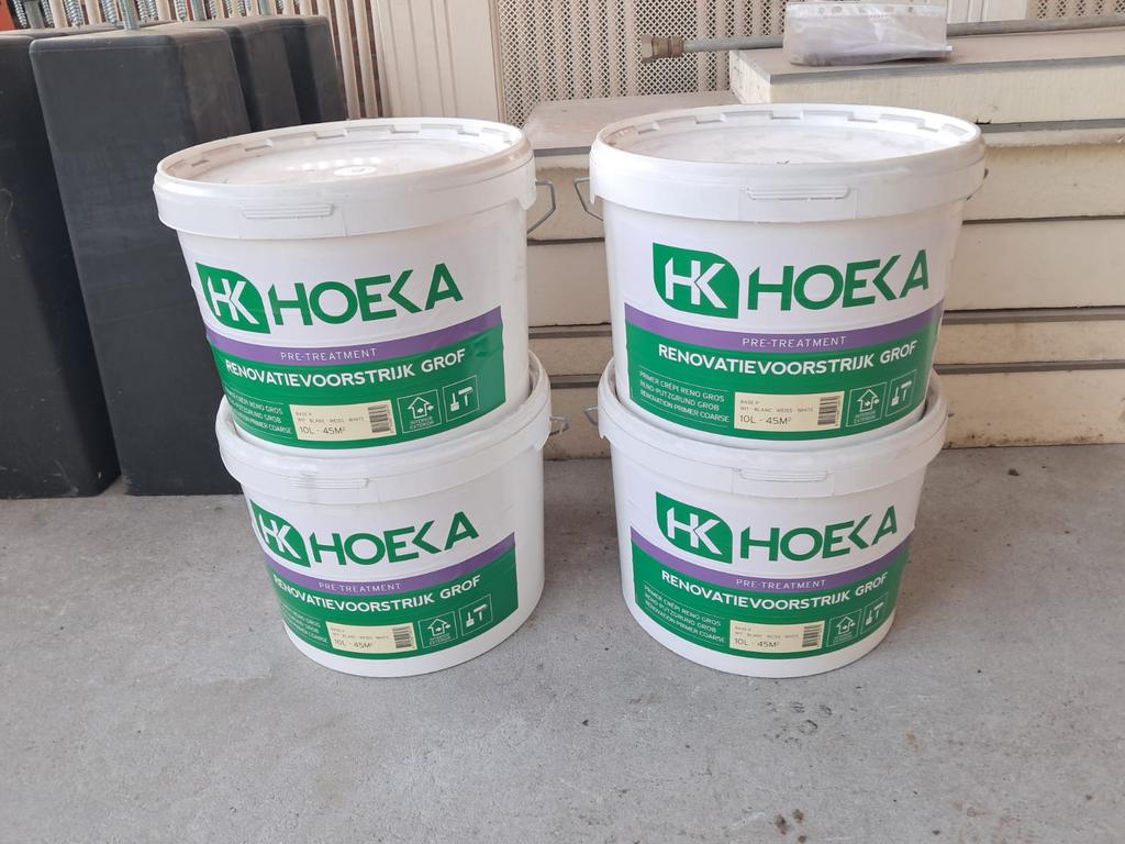 4 emmrs Renovatie Voorstrijk grof, Ophalen, Zo goed als nieuw, Wit