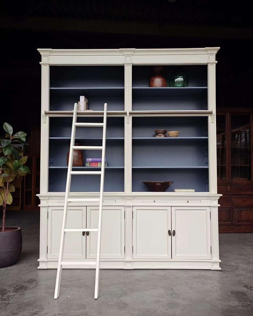 Chique Boekenkast | Bibliotheekkast met ladder #0487, Huis en Inrichting, Kasten | Boekenkasten, Niet ingevuld, Niet ingevuld