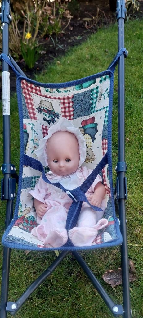 Poppen buggy inclusief popje, Kinderen en Baby's, Speelgoed | Poppen, Ophalen of Verzenden, Gebruikt, Babypop