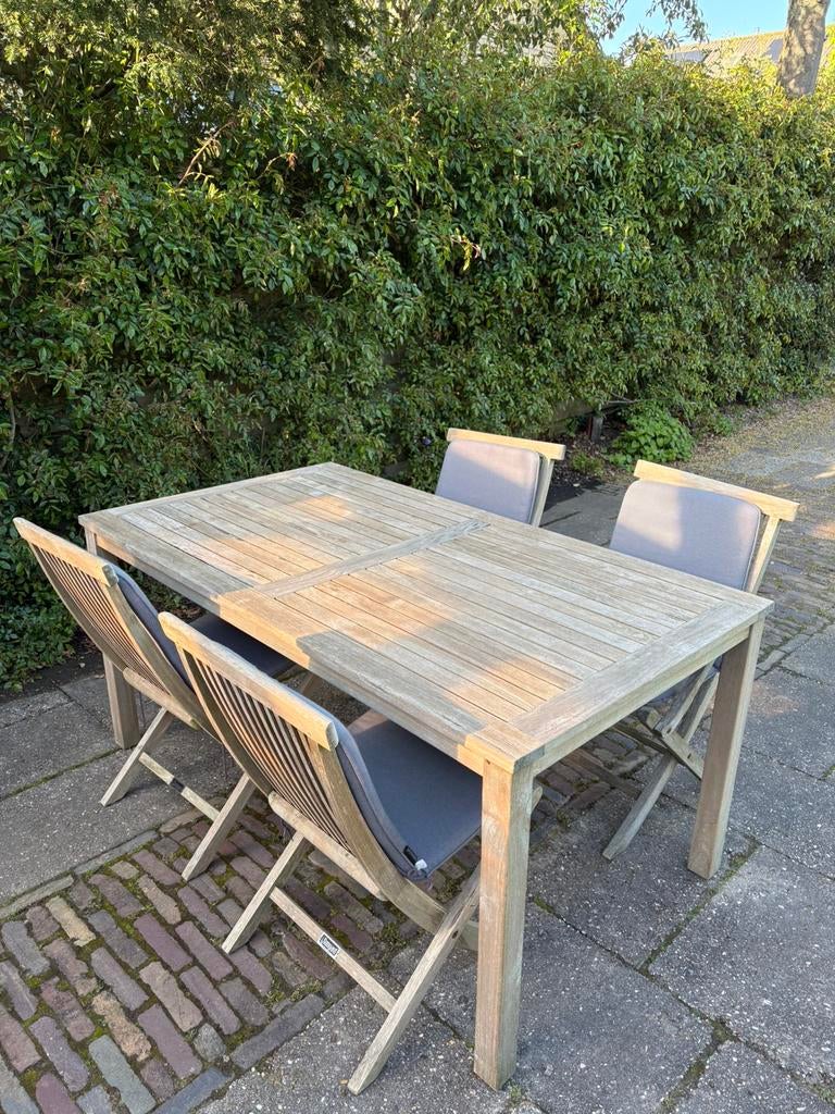 Teak houten tuinset van Sunyard, Tuin en Terras, Tuintafels, Zo goed als nieuw, Rechthoekig, Teakhout, Ophalen