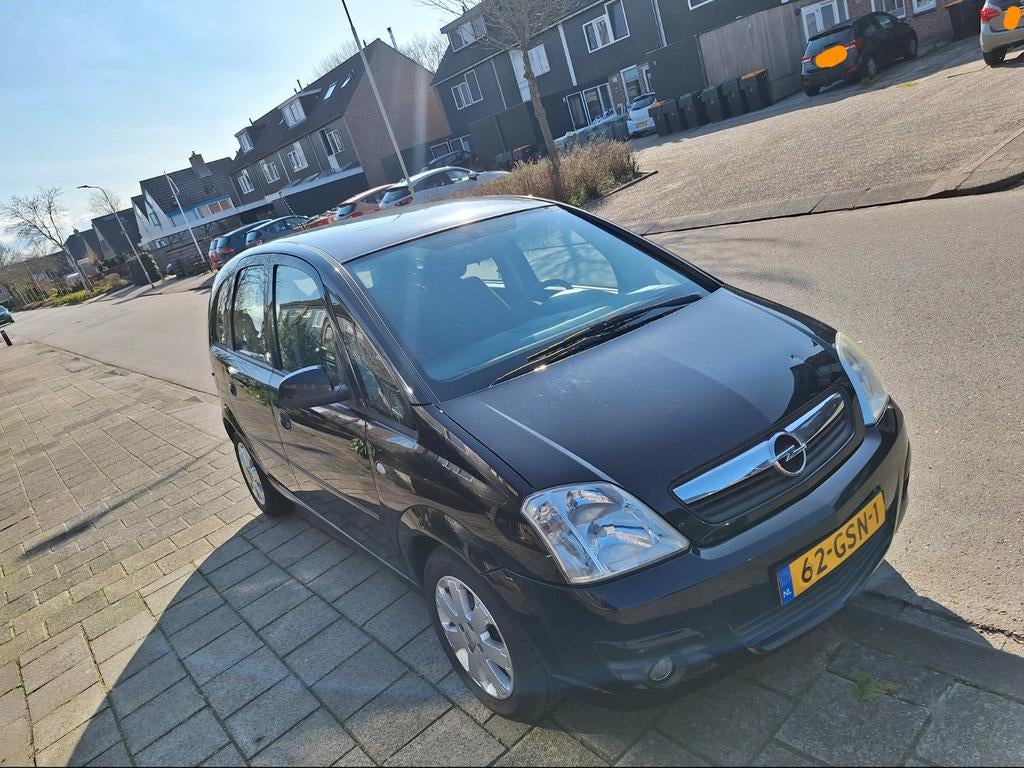 Opel Meriva 1.6 16V 77KW 2008 Zwart, Auto's, Opel, Voorwielaandrijving, 4 cilinders, Zwart, Origineel Nederlands