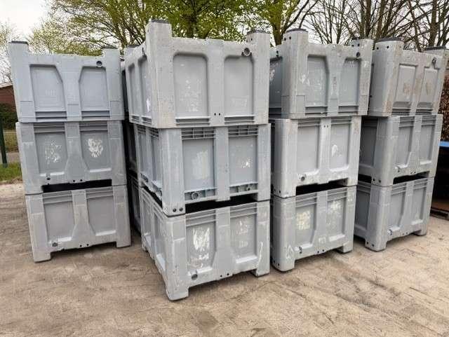 Palletbox grijs kunststof – ideaal voor stal & opslag, Niet ingevuld, 100 cm of meer, 60 cm of meer, Niet ingevuld