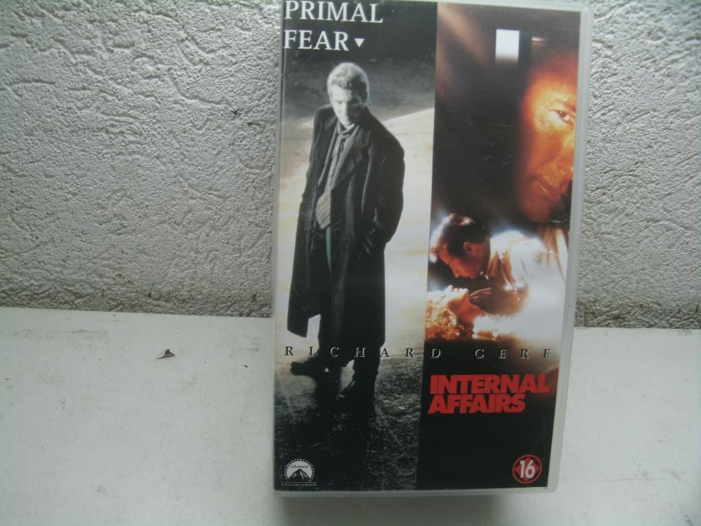 vhs 201b internal affairs en primal fear 2 banden, Vanaf 16 jaar, Ophalen of Verzenden, Gebruikt, Horror