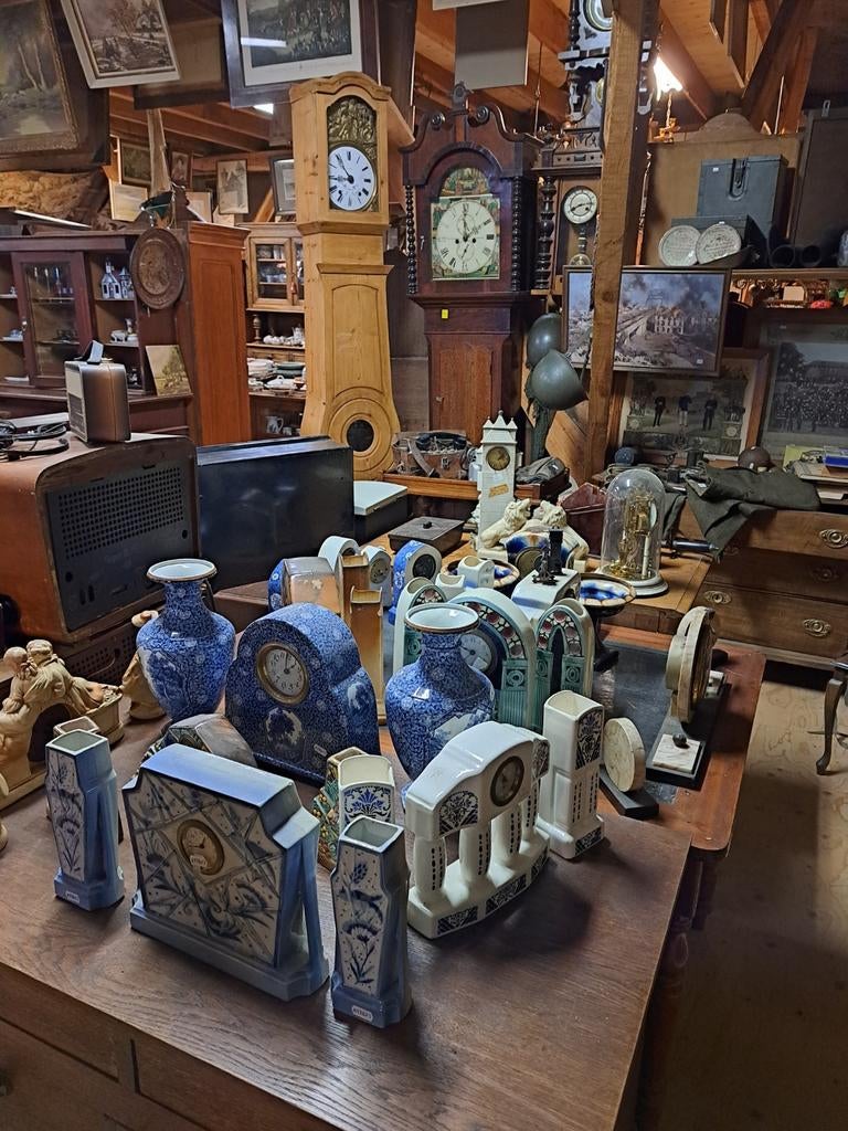 Antieke klokken, Huis en Inrichting, Woonaccessoires | Klokken, Gebruikt, Wandklok, Ophalen