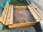 Houten zandbak met deksel, Ophalen, Gebruikt
