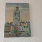 Schilderij Peperbus ( Geertrudis kerk) Bergen op Zoom, Ophalen, 50 tot 75 cm, Schilderij, 75 cm of meer