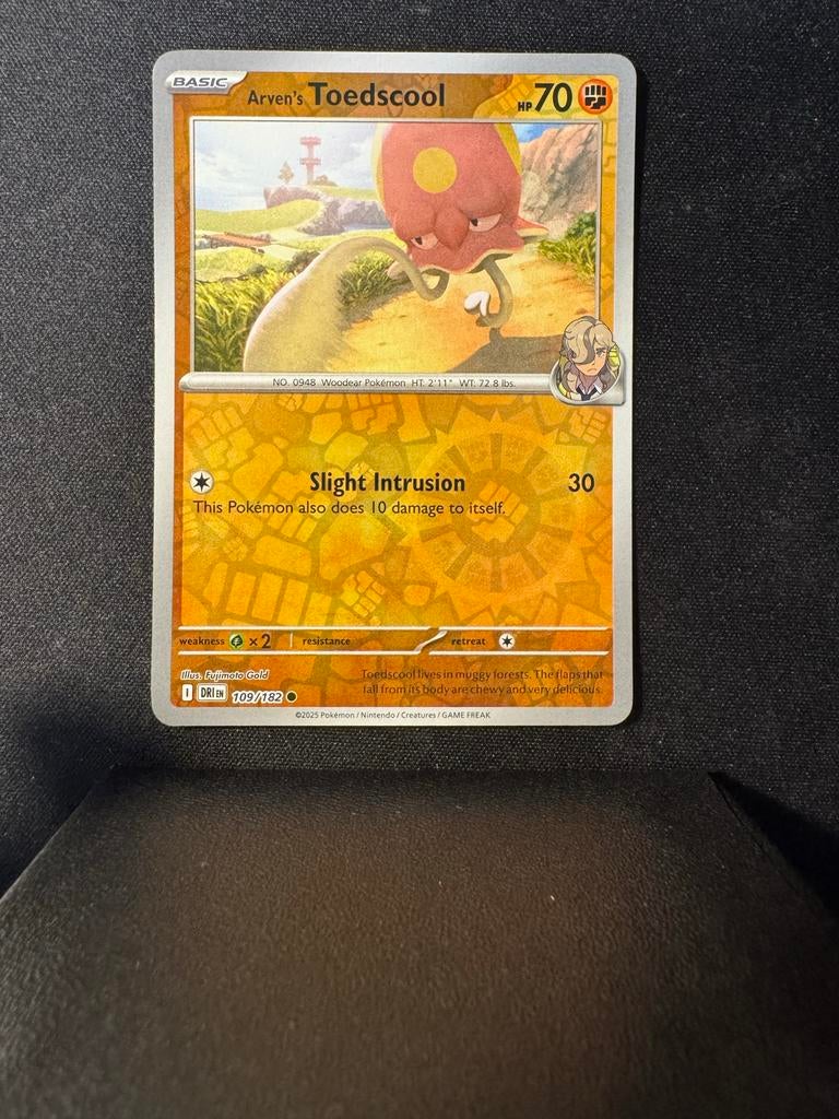 Arven's Toedscool Pokémon kaart 109/182, Ophalen of Verzenden, Zo goed als nieuw, Losse kaart