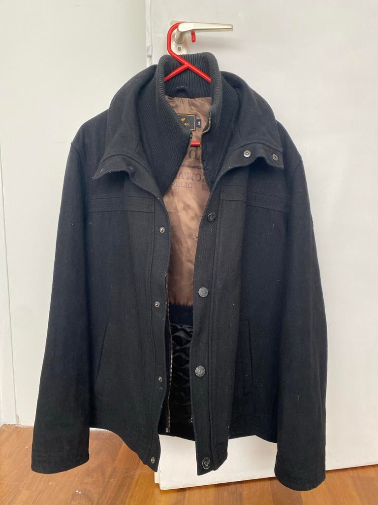 Pall Mall American Classic Wollen Jas Zwart Maat XL, Kleding | Heren, Jassen | Winter, Ophalen of Verzenden, Gedragen, Maat 56/58 (XL)