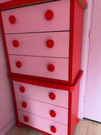 Rode/roze IKEA ladekast - kinderkamer, Ophalen, Gebruikt, 5 laden of meer, 100 tot 150 cm